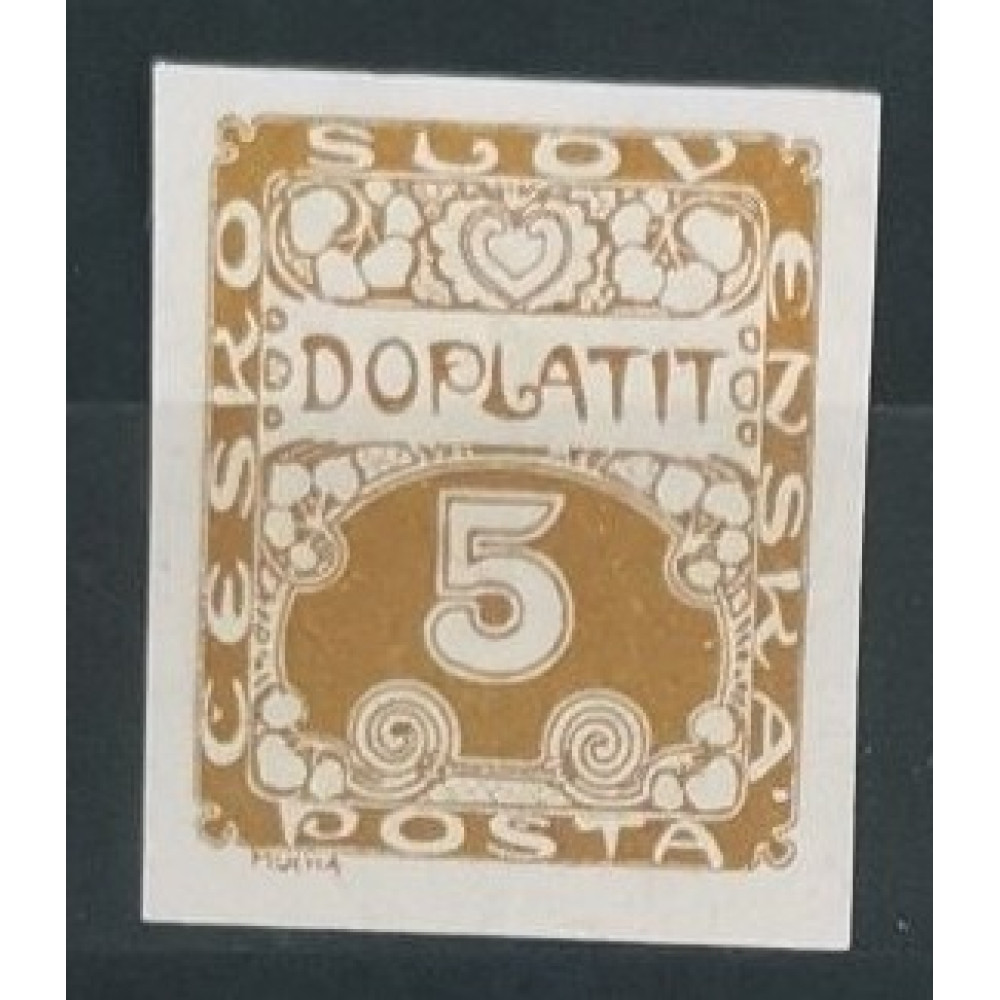 Briefmarke Tschechoslowakie, 5h, Mi.1, MNH** 