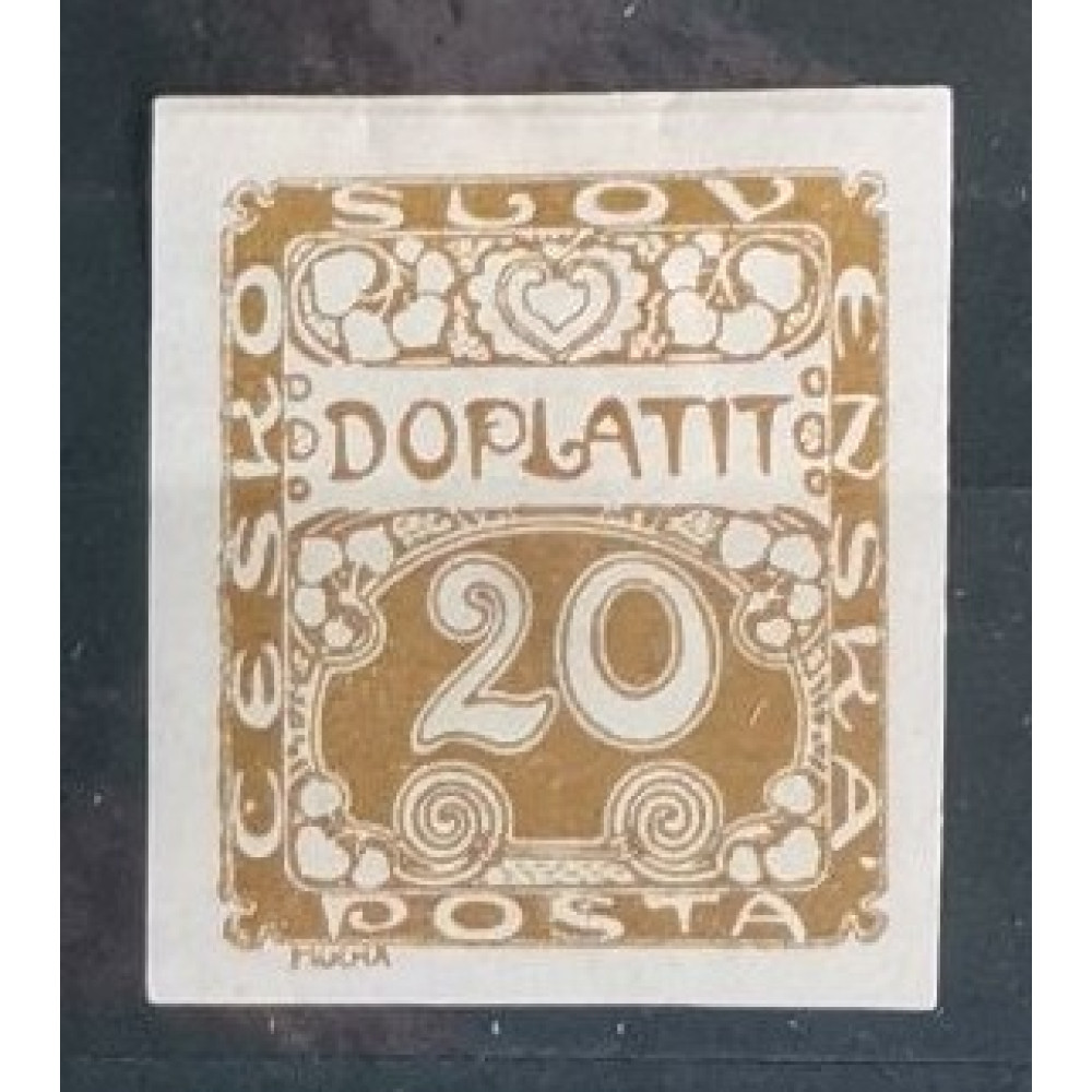 Briefmarke Tschechoslowakie, 20h, Mi.4, MNH** 