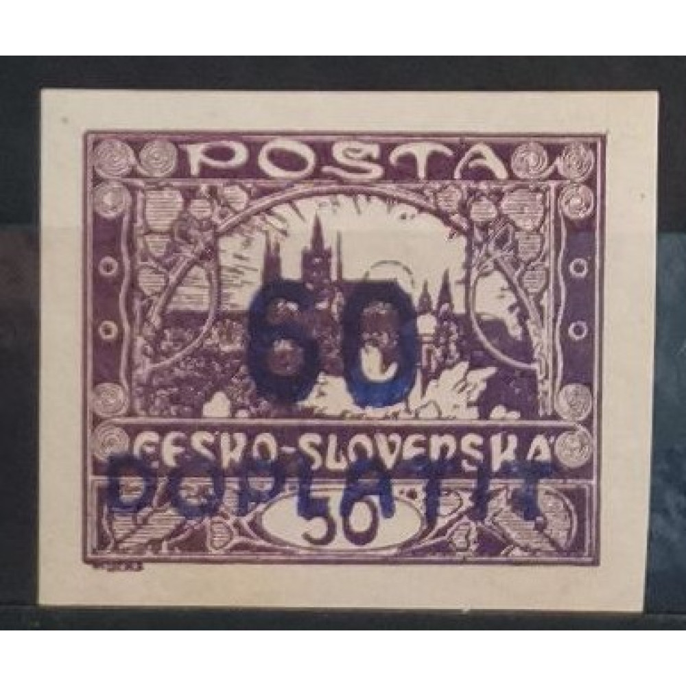 Briefmarke Tschechoslowakie, 60/50h, Mi.37, MH* 