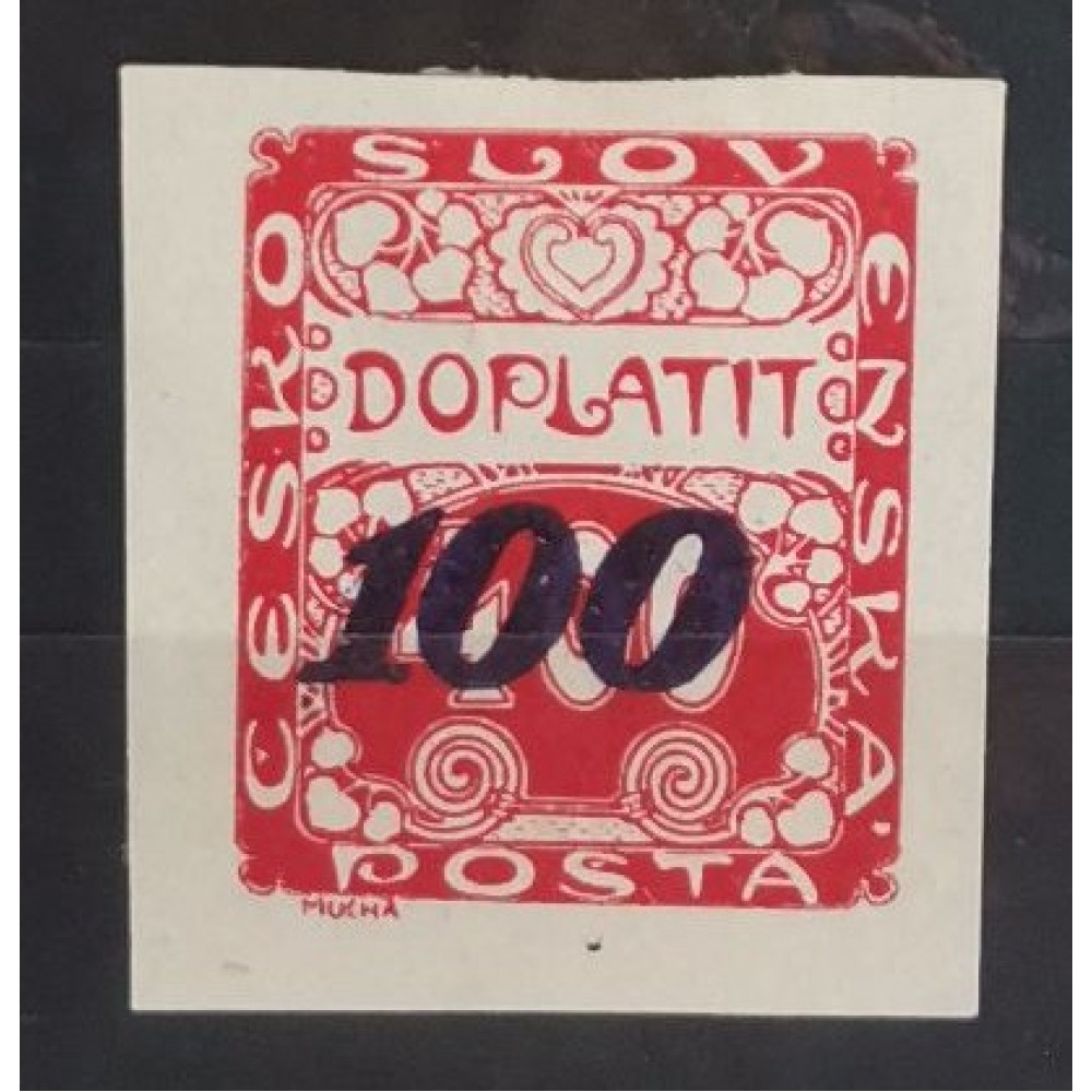 Briefmarke Tschechoslowakie, 100/400h, Mi.34, MH* 