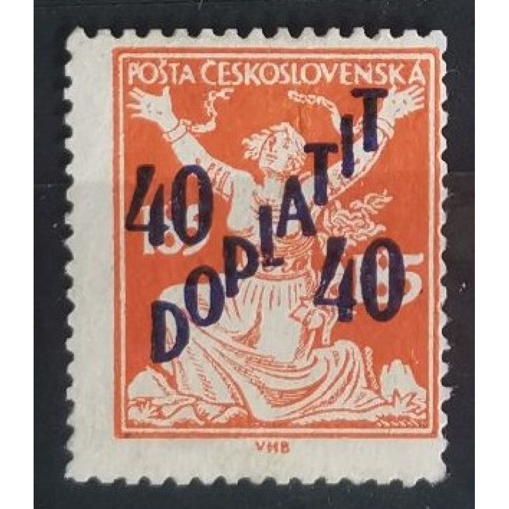 Stamp Czechoslovakia, 40/185h, Mi.47, MH* 