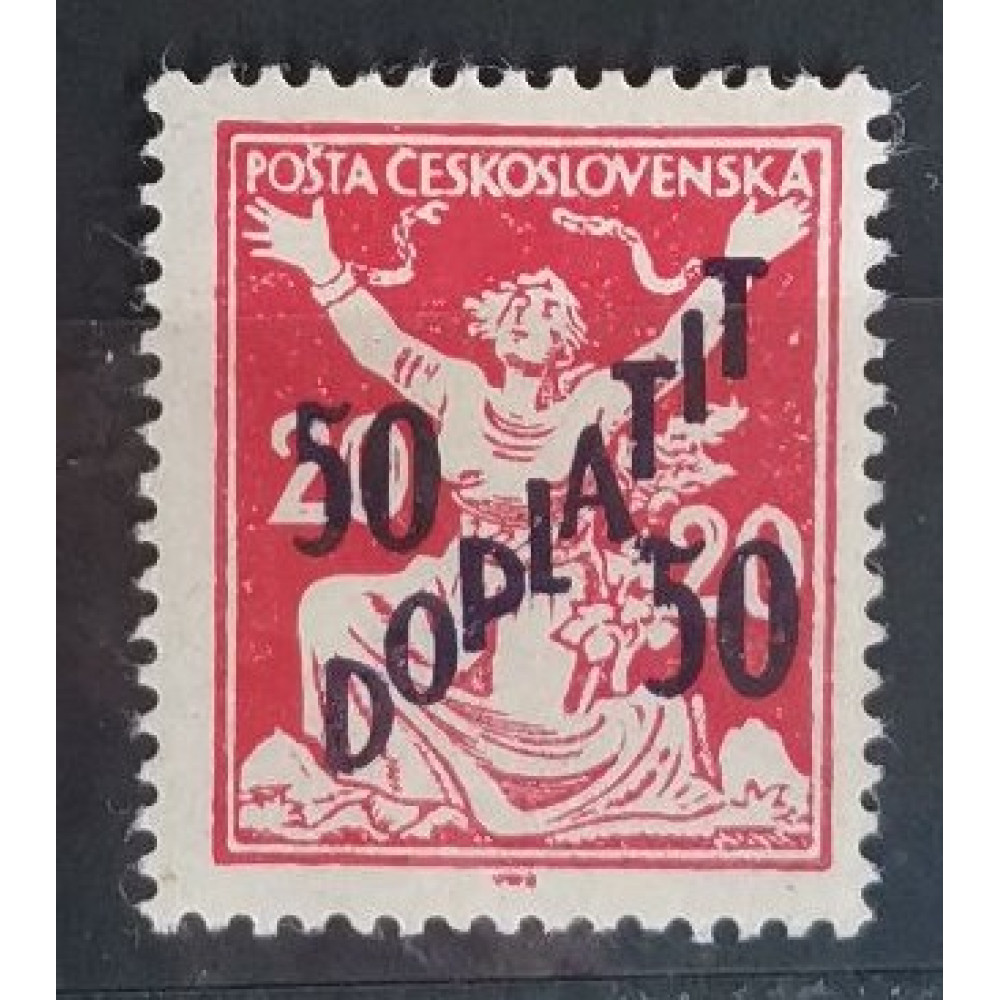 Stamp Czechoslovakia, 50/20h, Mi.48, MH* 