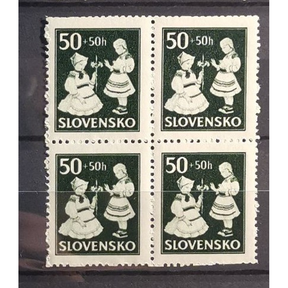 Viererblock Slowakischer Staat, 2 Ks, Mi.84, MNH** 