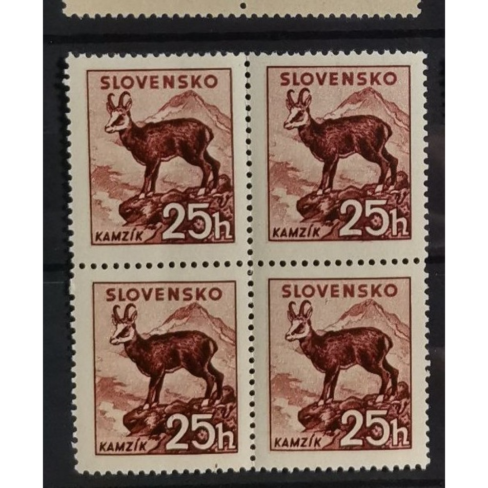 Bloque de cuatro Estado Eslovaco, 25H, Mi.144, MNH** 
