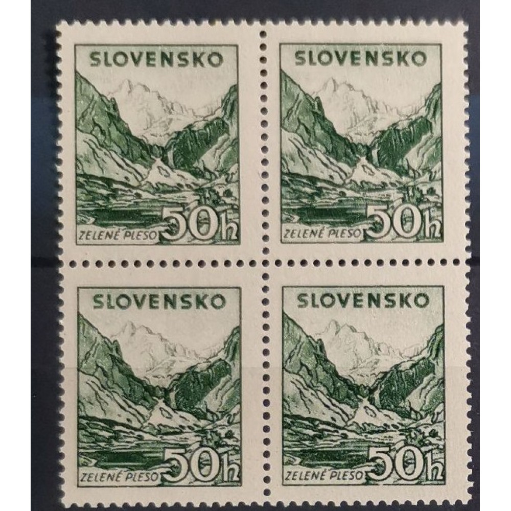 Bloque de cuatro Estado Eslovaco, 50H, Mi.146, MNH** 