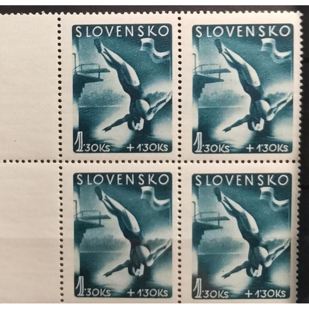 Viererblock Slowakischer Staat, 1.30+1.30 Ks, Mi.149, MNH** 