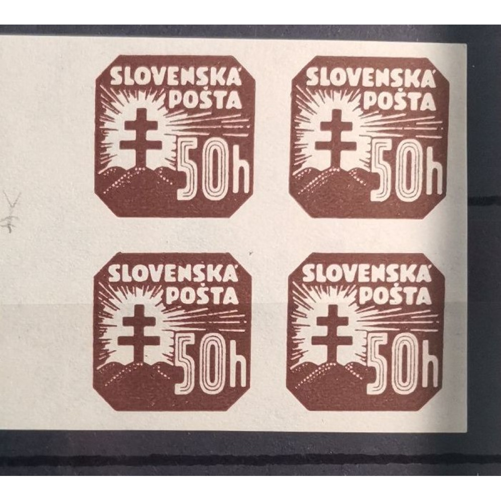 Bloque de cuatro Estado Eslovaco, 50H, Mi.64Y, MNH** 