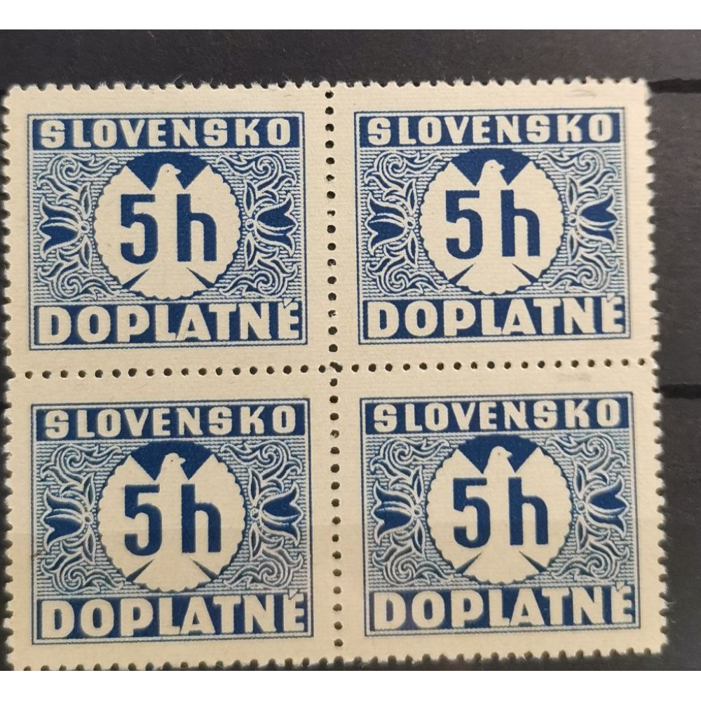 Bloque de cuatro Estado Eslovaco, Mi.D1x, MNH** 