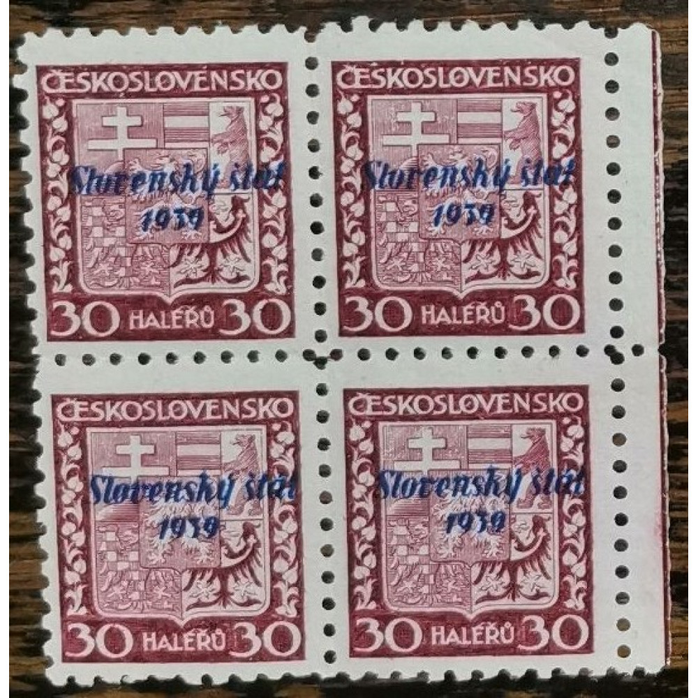 Quadra Estado Eslovaco, 30H, Mi.6, MNH** 