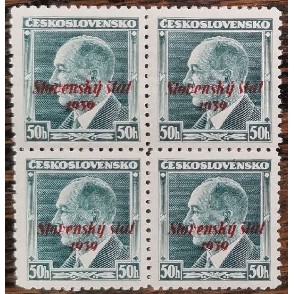 Quadra Estado Eslovaco, 50H, Mi.8, MNH** 