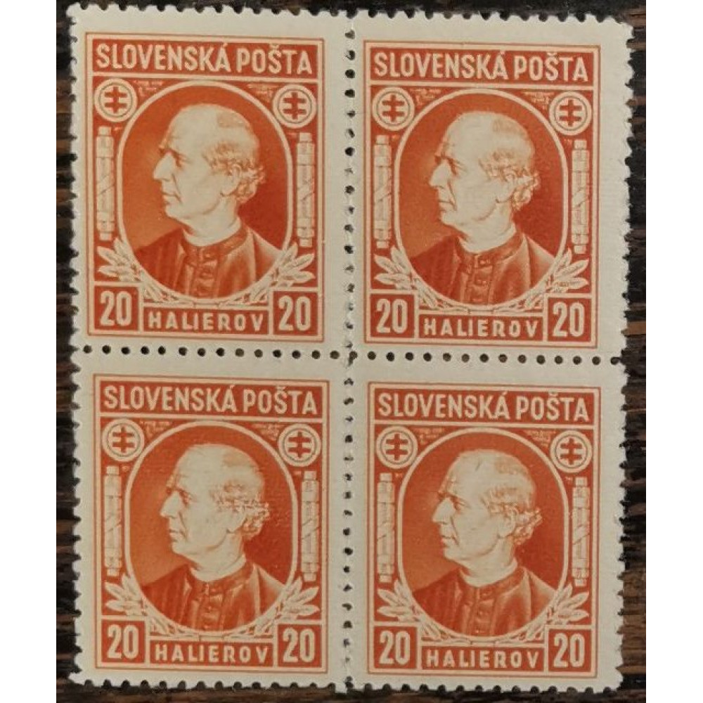 Bloque de cuatro Estado Eslovaco, Mi.27A, MNH** 