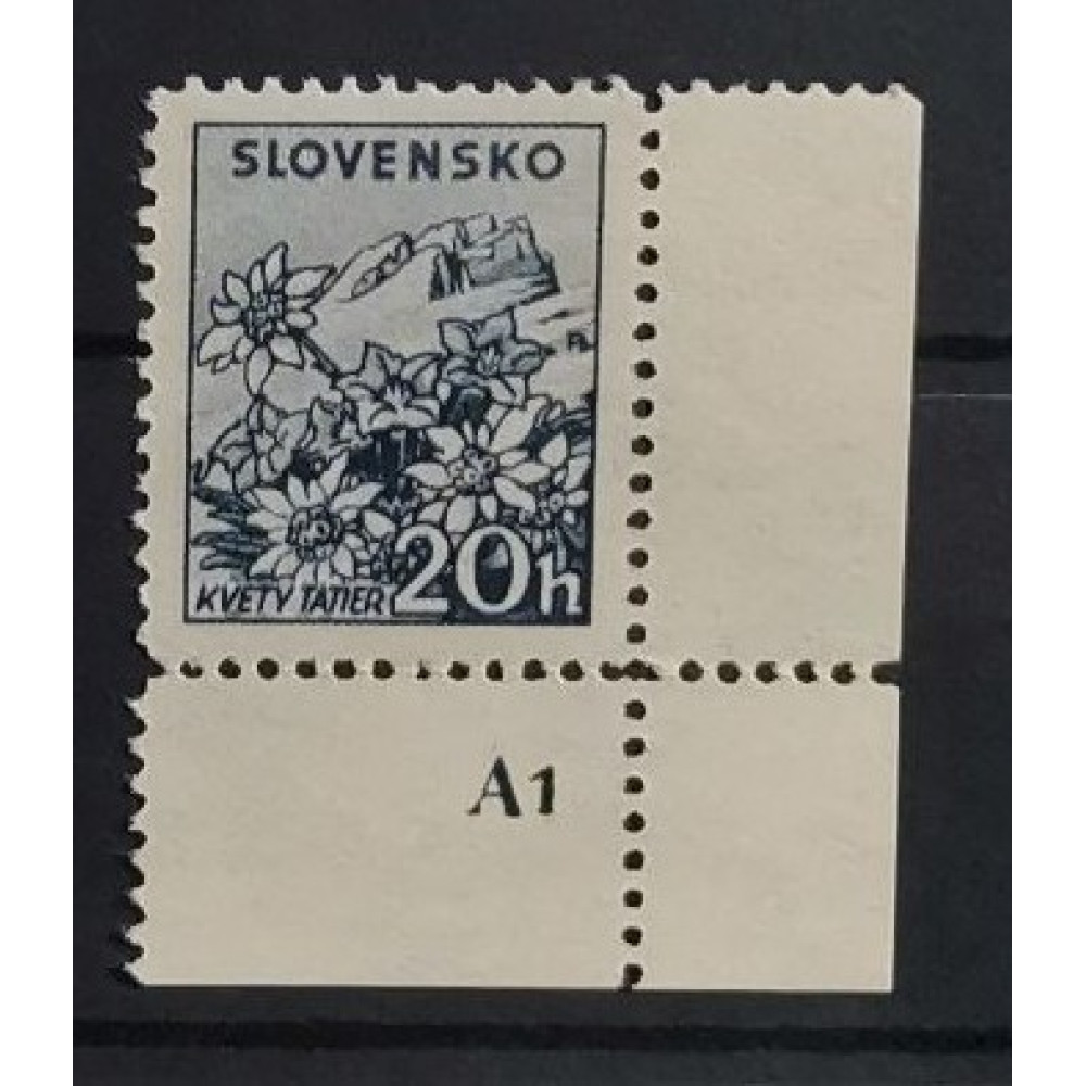 Briefmarken mit Kennzeichen Slowakischer Staat, 20H, Mi.73YA, MNH** 