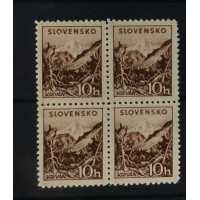 Viererblock Slowakischer Staat, 10H, Mi.72YA, MNH** 