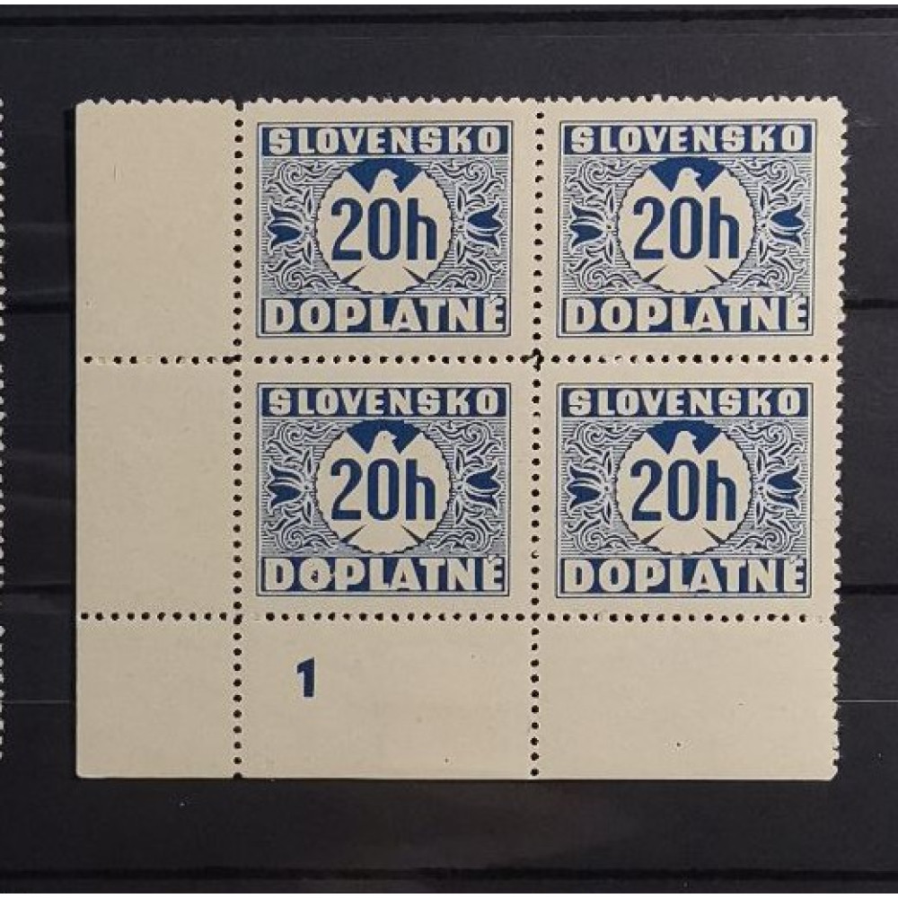 Briefmarken mit Kennzeichen Slowakischer Staat, Mi.DL3X, MH* 