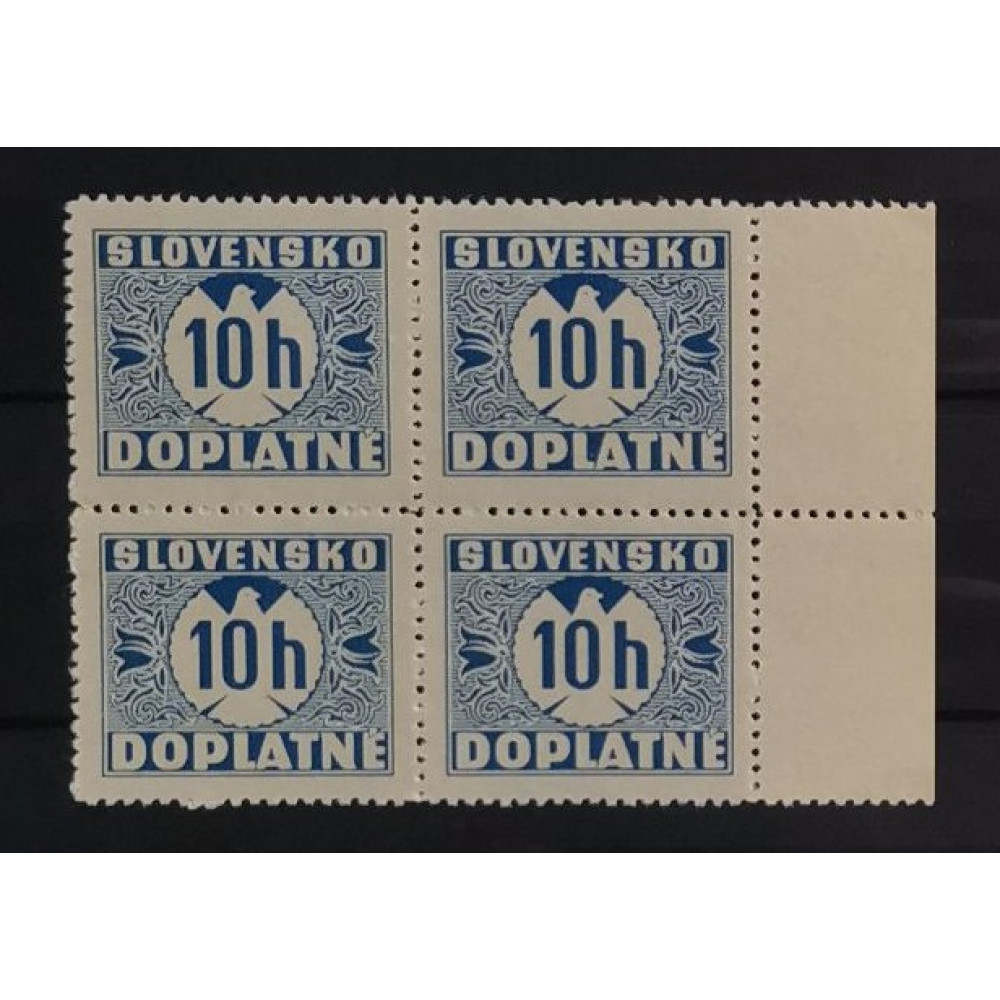 Bloque de cuatro Estado Eslovaco, Mi.DL1, MNH** 