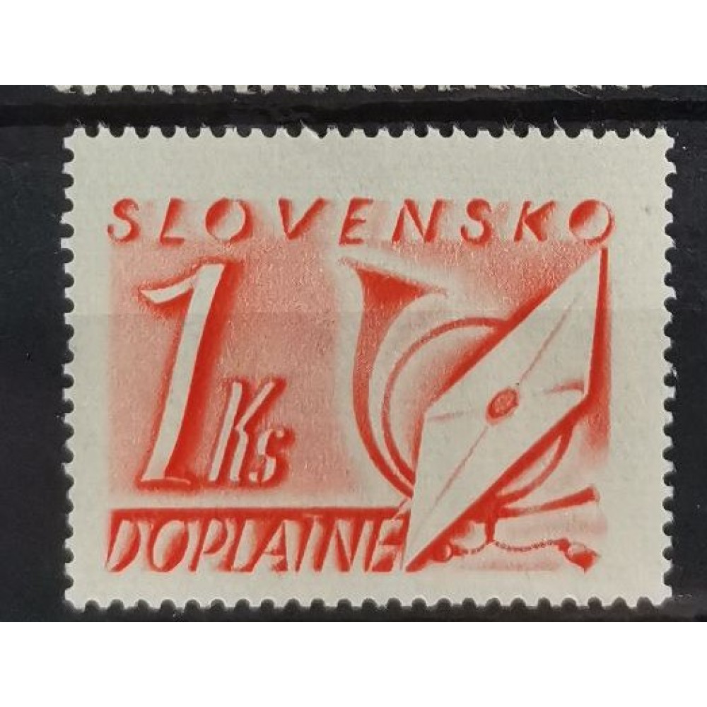 Briefmarke Slowakischer Staat, 1 Ks, Mi.DL19, MH* 