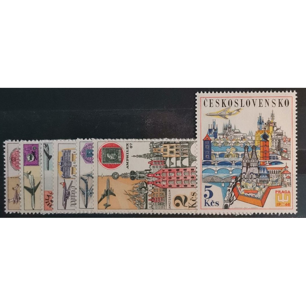 Serie Checoslovaquia, 30H-5Kc, Mi.1738-1744, MNH** 