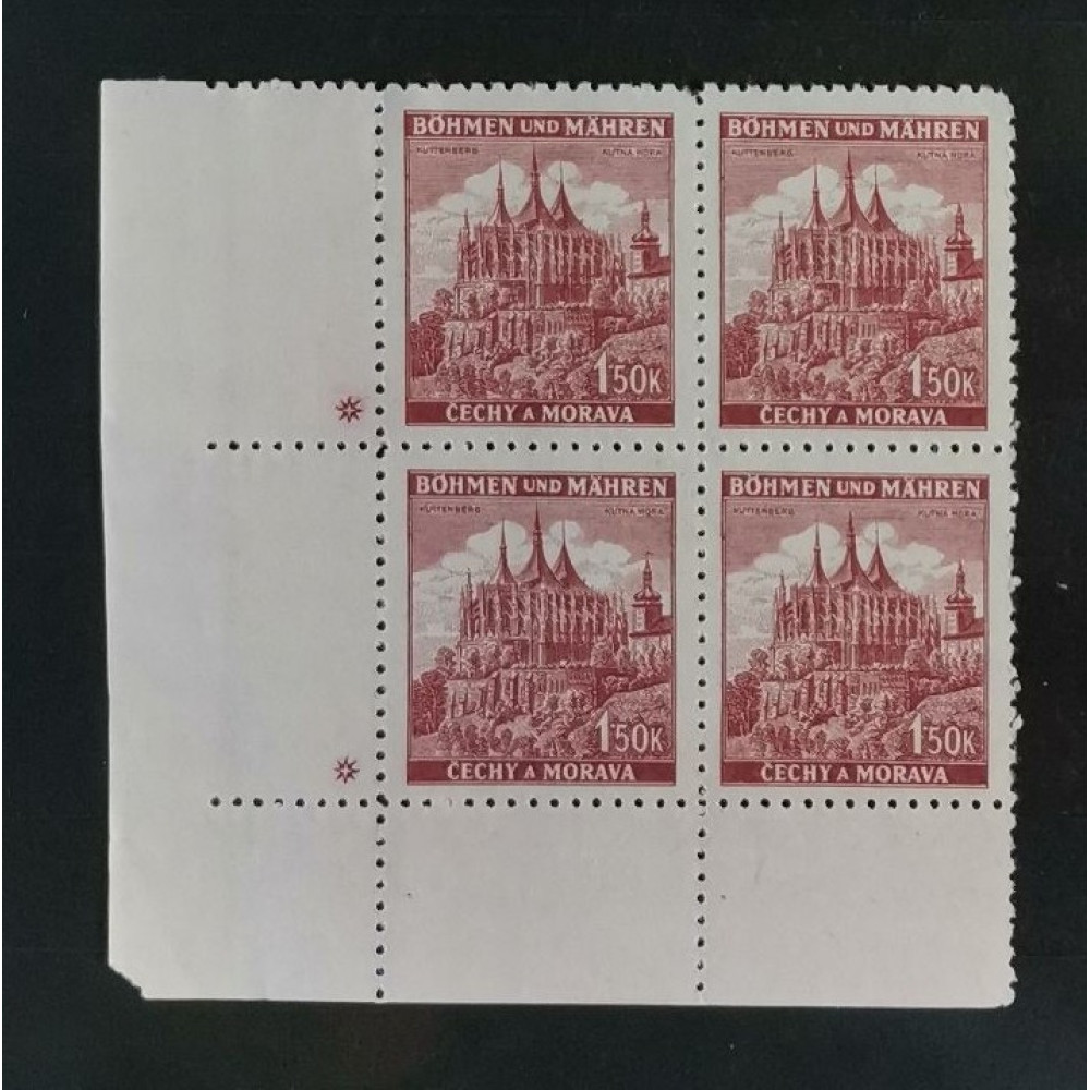 Selo com número de chapa Protetorado da Boêmia e Morávia, 1.50K, Mi.69, MNH** 