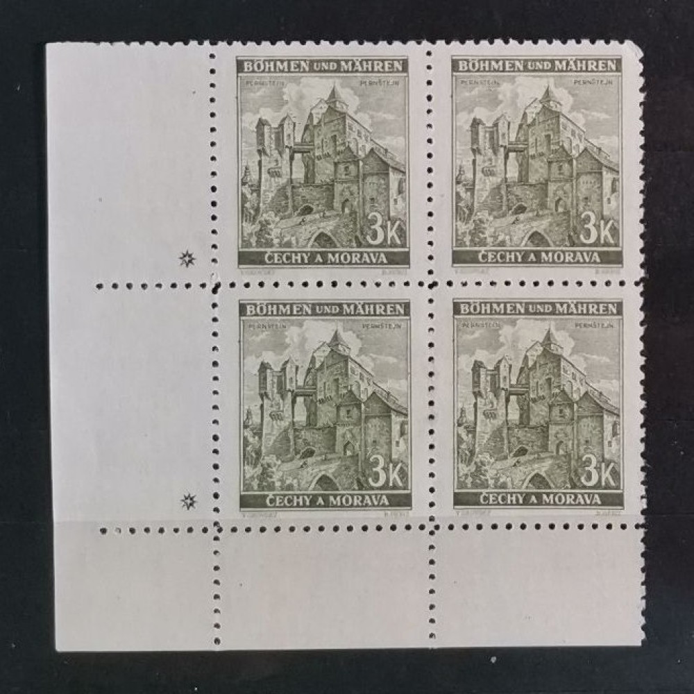 Sello con número de plancha Protectorado de Bohemia y Moravia, Mi., MNH** 
