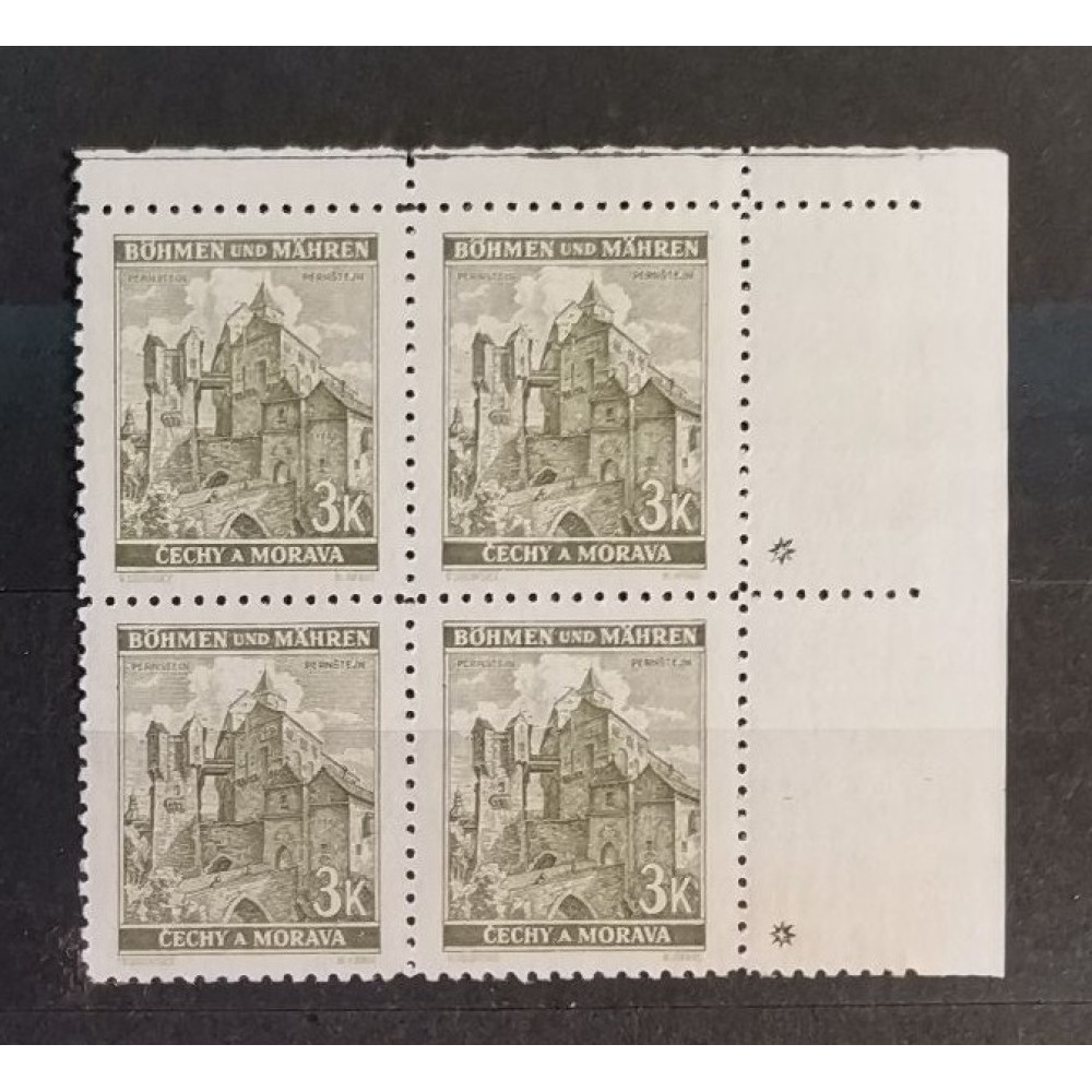 Briefmarken mit Kennzeichen Böhmen und Mähren Protektorat, Mi.** 