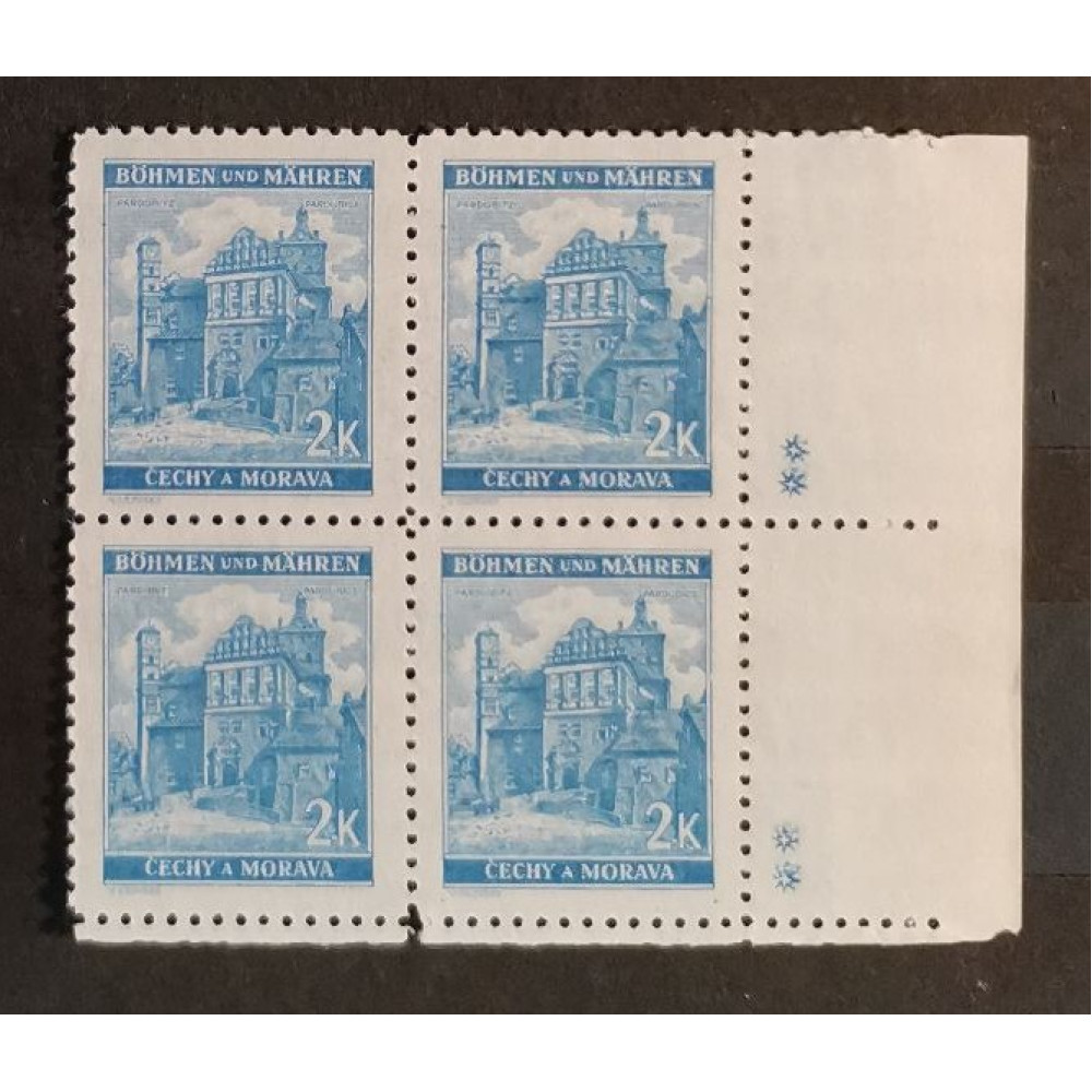 Selo com número de chapa Protetorado da Boêmia e Morávia, 2K, Mi.70, MNH** 