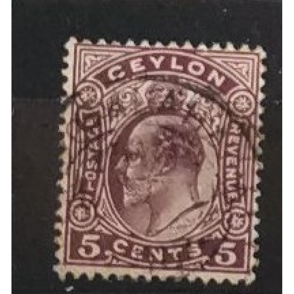 Sello Ceilán, 5c, Sg.268, usado# 