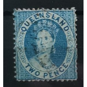 Známka Queensland, 2d, Sg.45# , zoubkování: 13