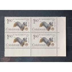 Viererblock Tschechoslowakie, 1,60Kčs, Mi.1546** 