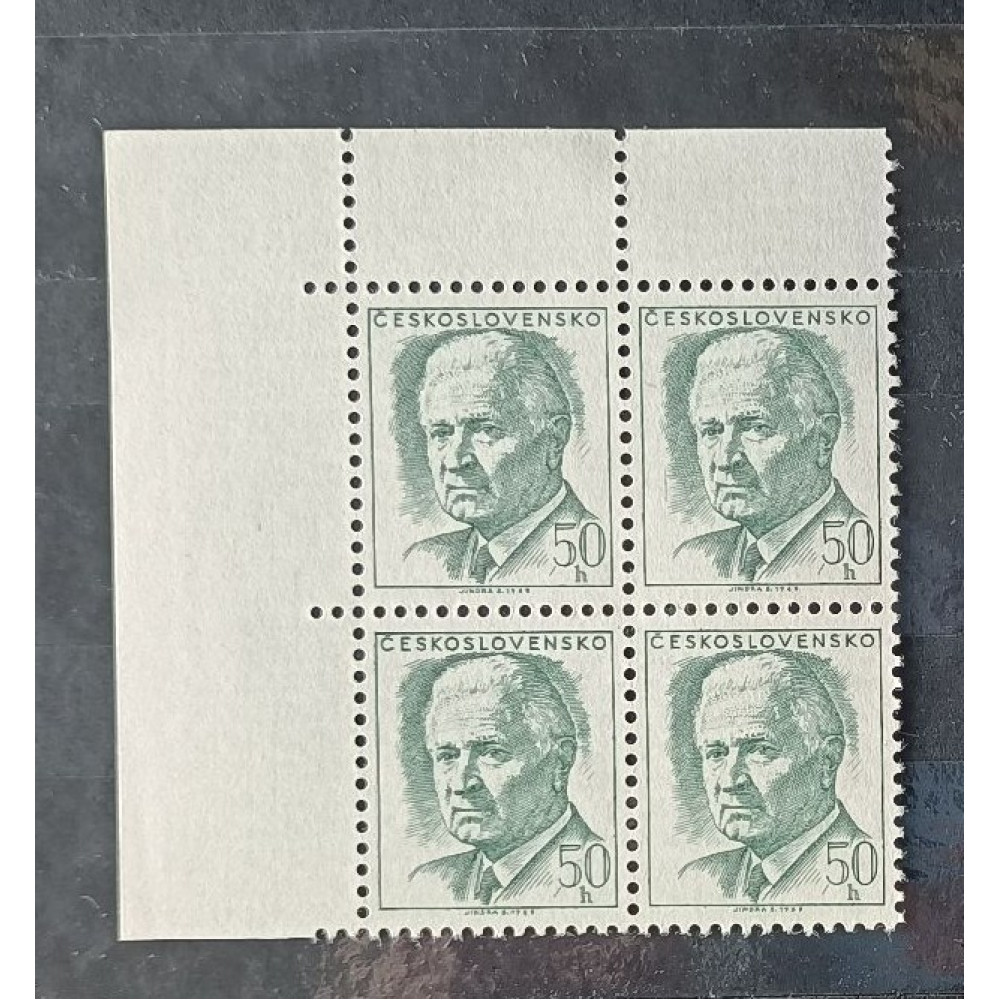 Bloque de cuatro Checoslovaquia, 50h, Mi.1920, MNH** 