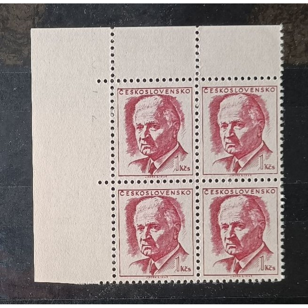 Čtyřblok ČSR, 1 Kčs, Pof.1809d** 