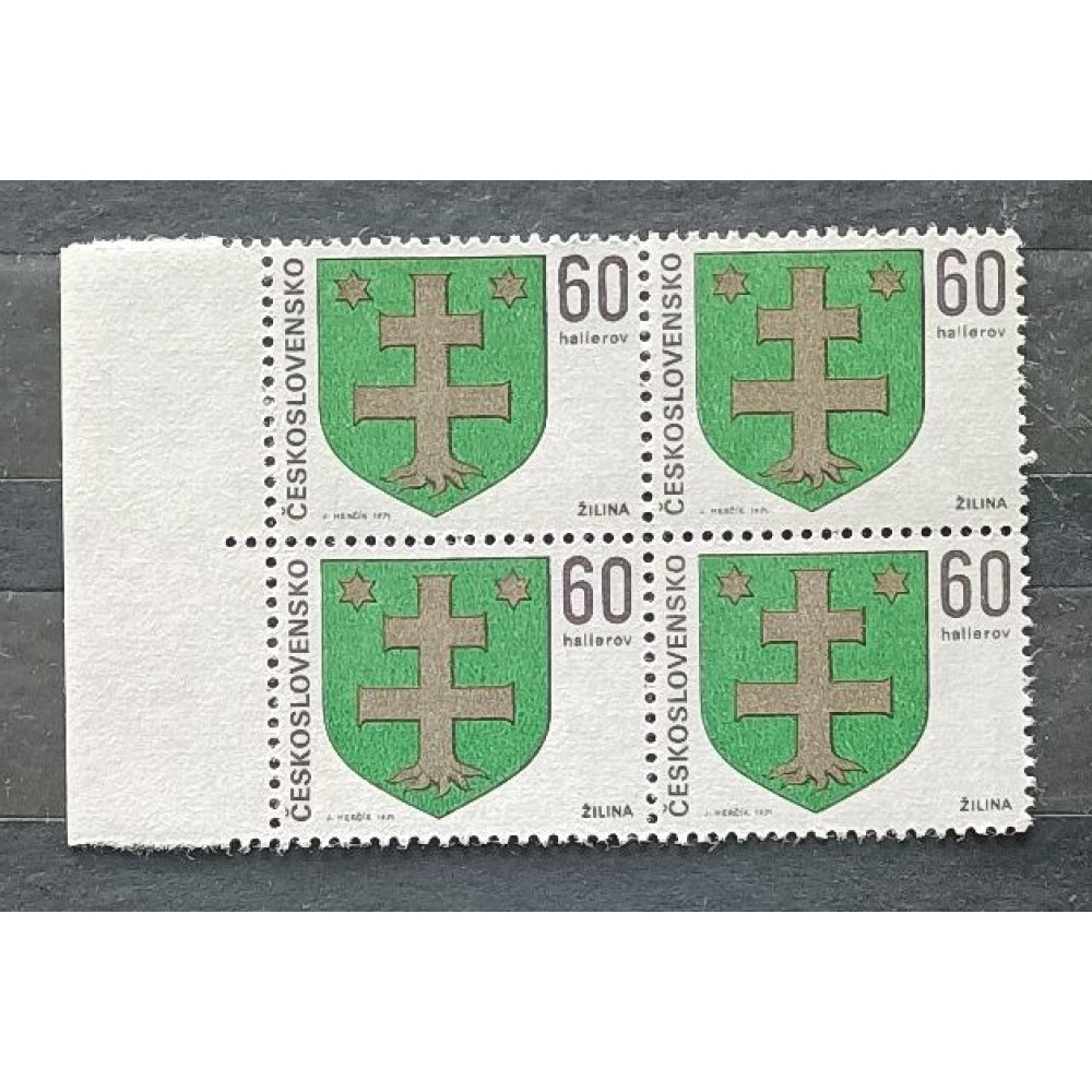 Bloque de cuatro Checoslovaquia, 60h, Mi.1994, MNH** 