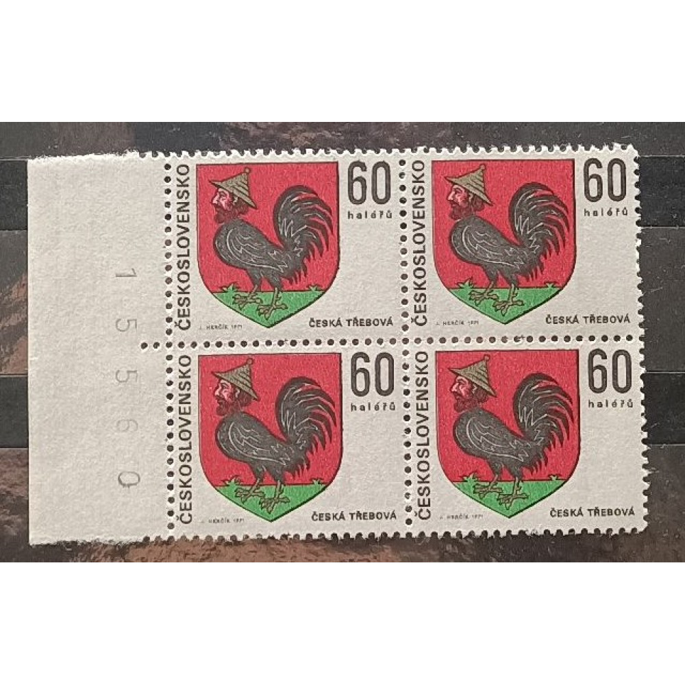 Čtyřblok ČSR, 60h, Pof.1888** 