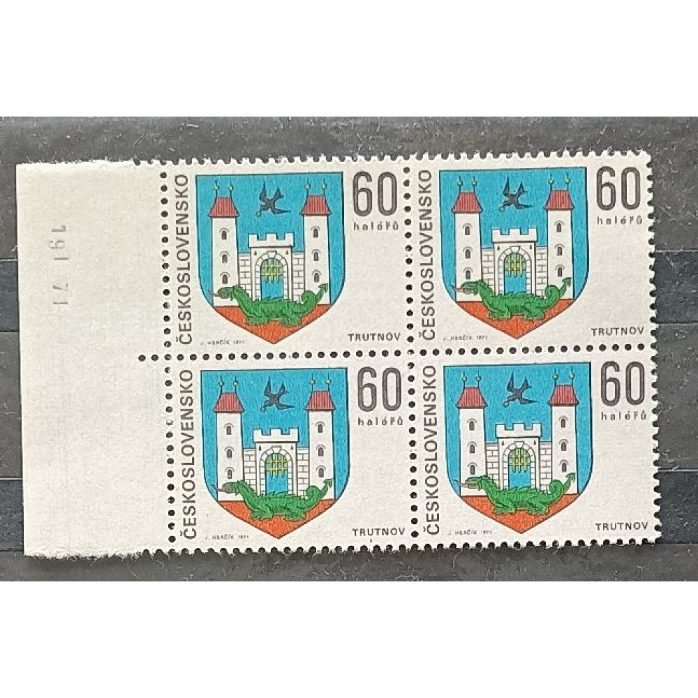 Čtyřblok ČSR, 60h, Pof.1890** 