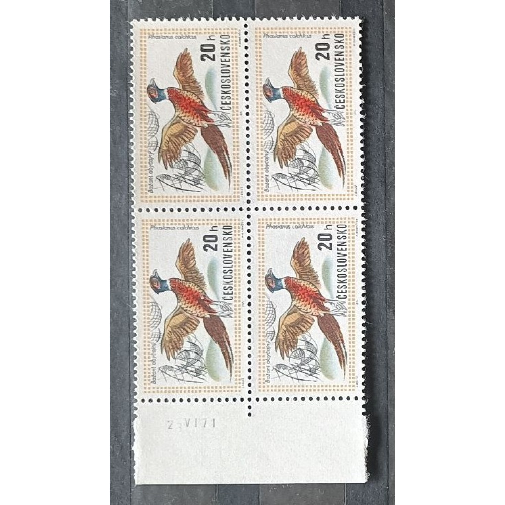 Bloque de cuatro Checoslovaquia, 20h, Mi.2014, MNH** 