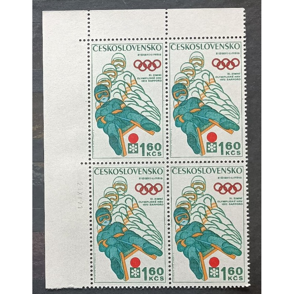 Bloque de cuatro Checoslovaquia, 1,60Kčs, Mi.2053, MNH** 