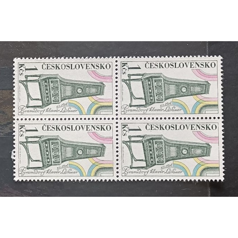 Bloque de cuatro Checoslovaquia, 1Kčs, Mi.2206, MNH** 