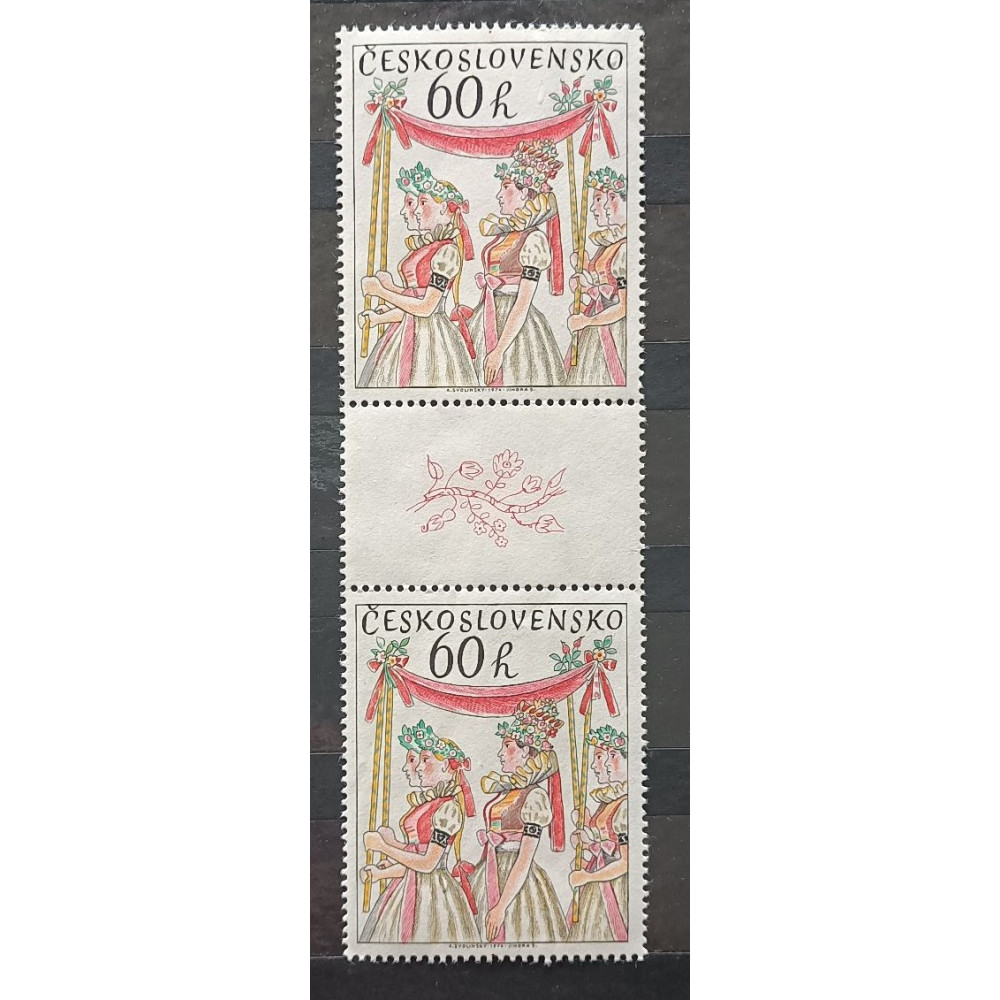 Par com interpainel Tchecoslováquia, 60h, Mi.2248, MNH** 