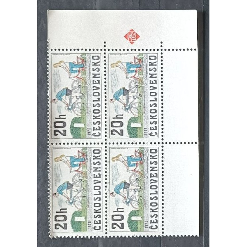 Bloque de cuatro Checoslovaquia, 20h, Mi.2522, MNH** 