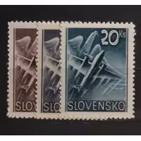 Set Postage due, service and airpost stamps, Mi.L7-L9, MH* 