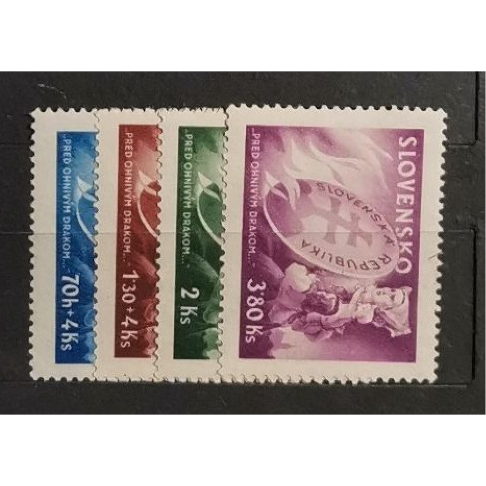 Serie Estado Eslovaco, 70+4 H/Ks-3.80Ks, Mi.151-154, MNH** 