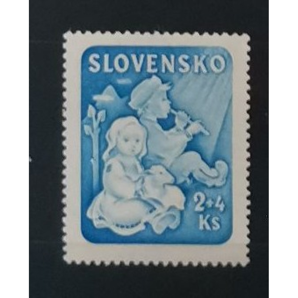 Briefmarke Slowakischer Staat, 2+4 Ks, Mi.155* 