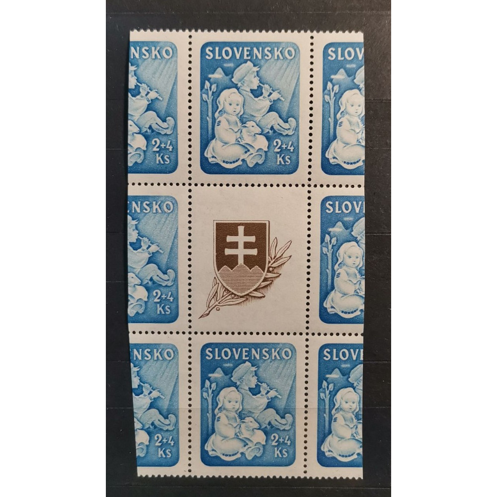Gutter marks Slovak state, 2+4 Ks, Mi.155, MNH** 
