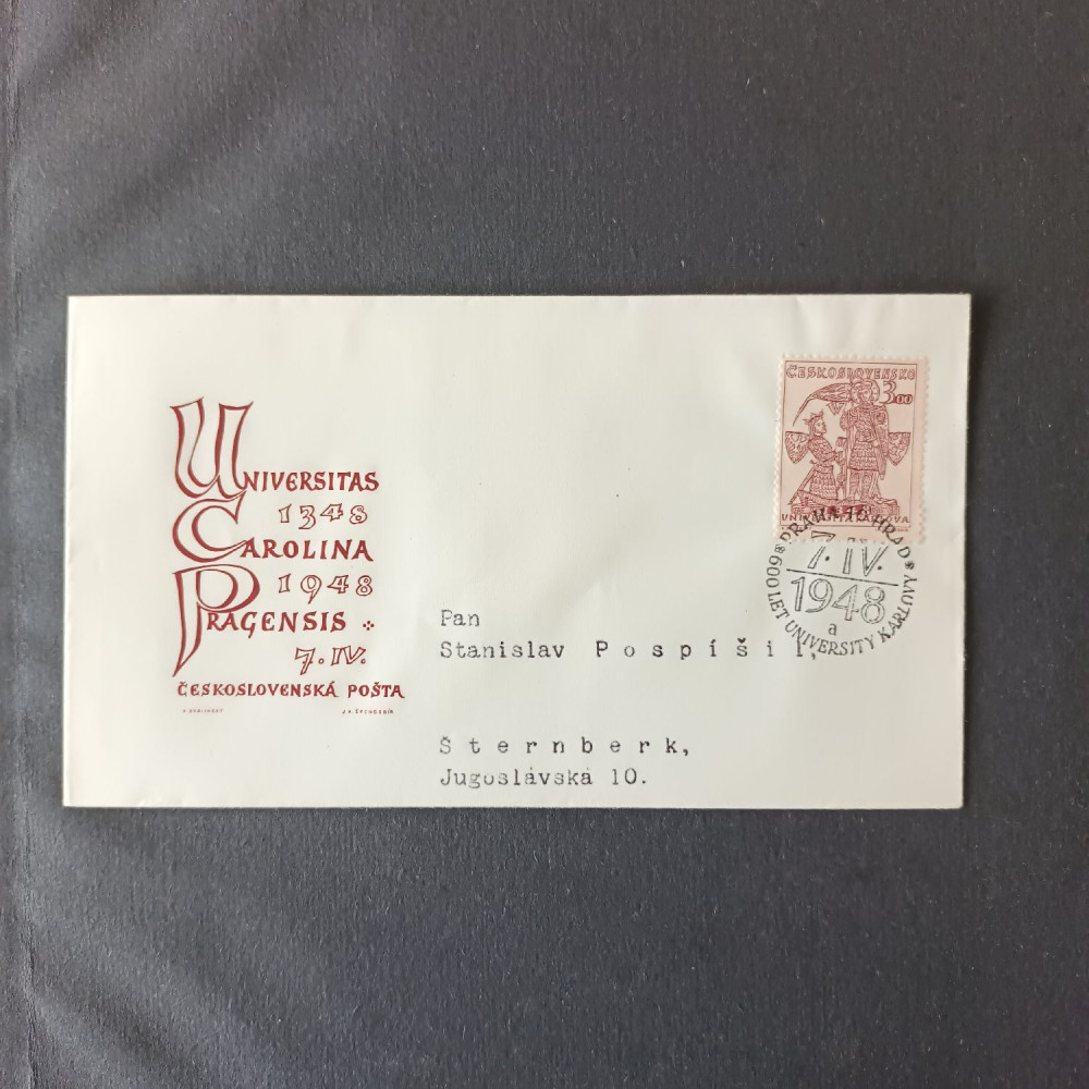 FDC Checoslovaquia, Mi., usado# 