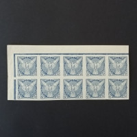 Block of stamps Czechoslovakia, 10H, Mi.46, MH* 