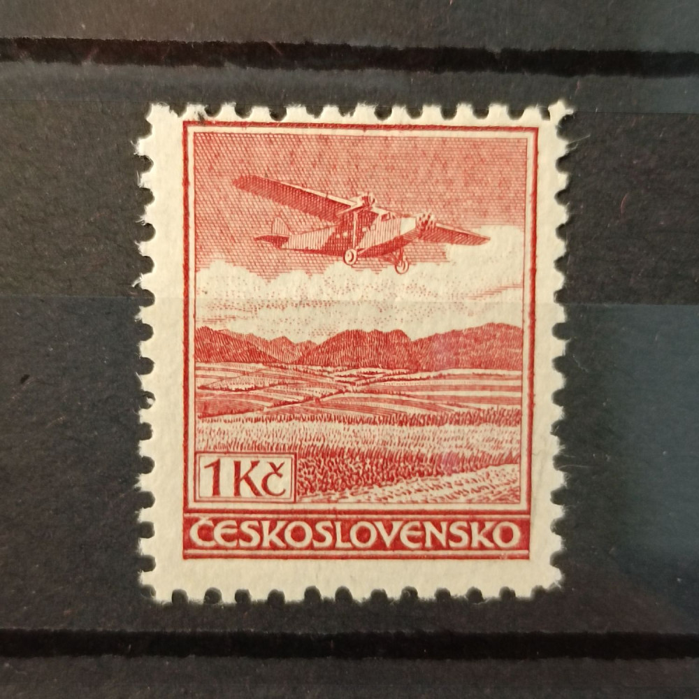 Známka ČSR, 1 Kč, Pof.L8*, 12 1/4