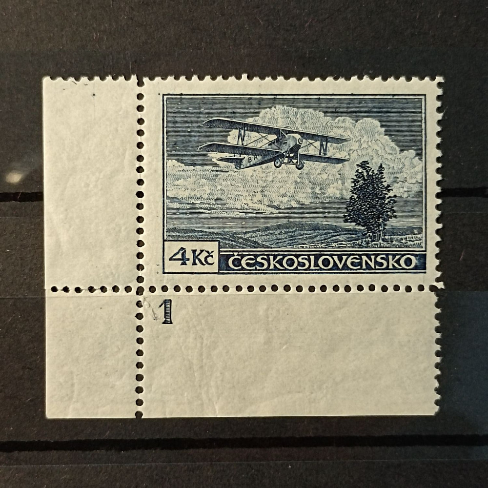 Briefmarken mit Kennzeichen Tschechoslowakie, 4 Kč, Mi.307* 