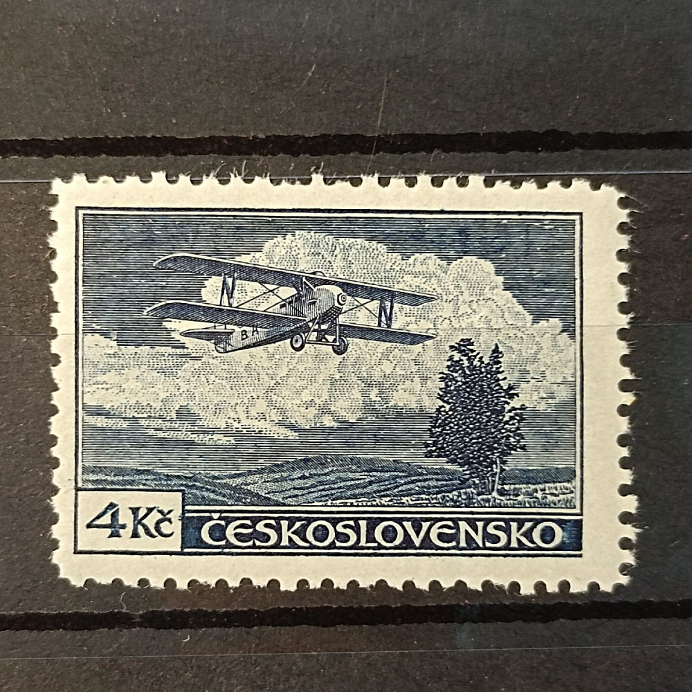 Známka ČSR, 4 Kč, Pof.L11 ** , zoubkování: 12 1/4
