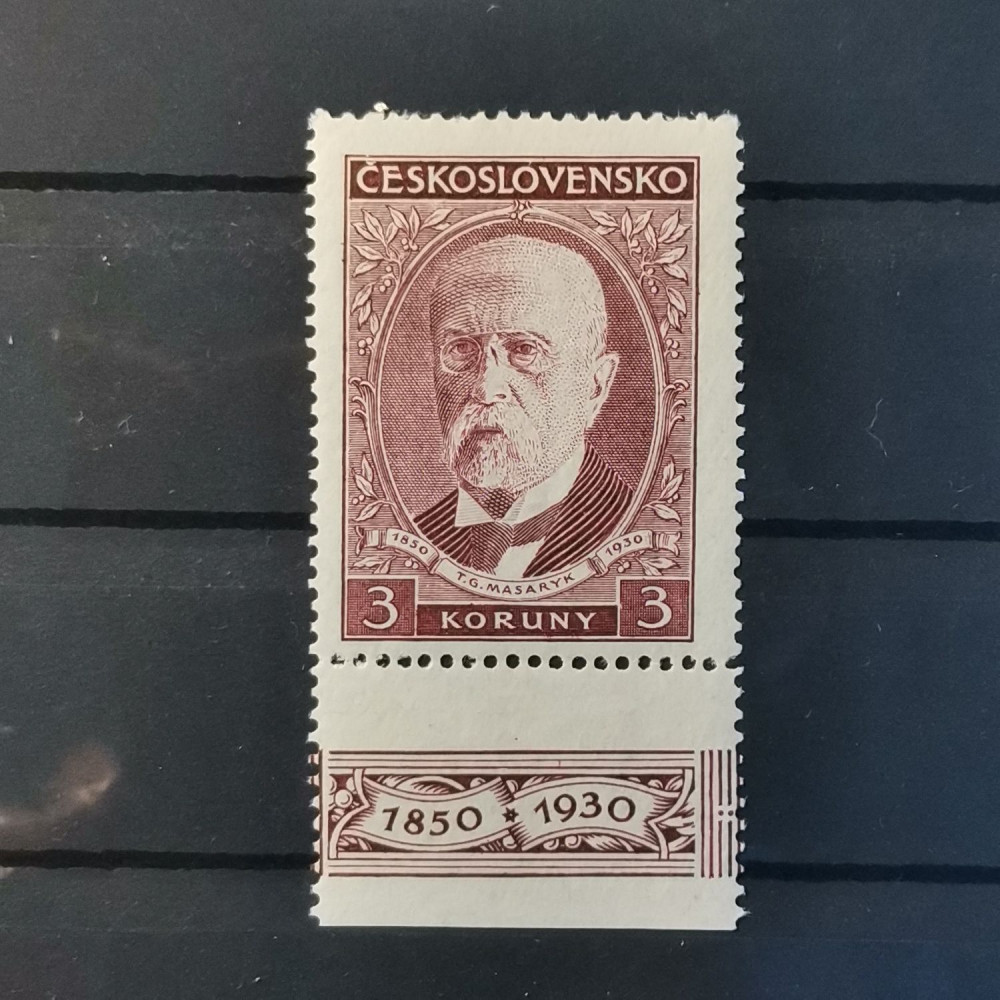 Selo com vinhetas Tchecoslováquia, 3 Kč, Mi.300, MH* 