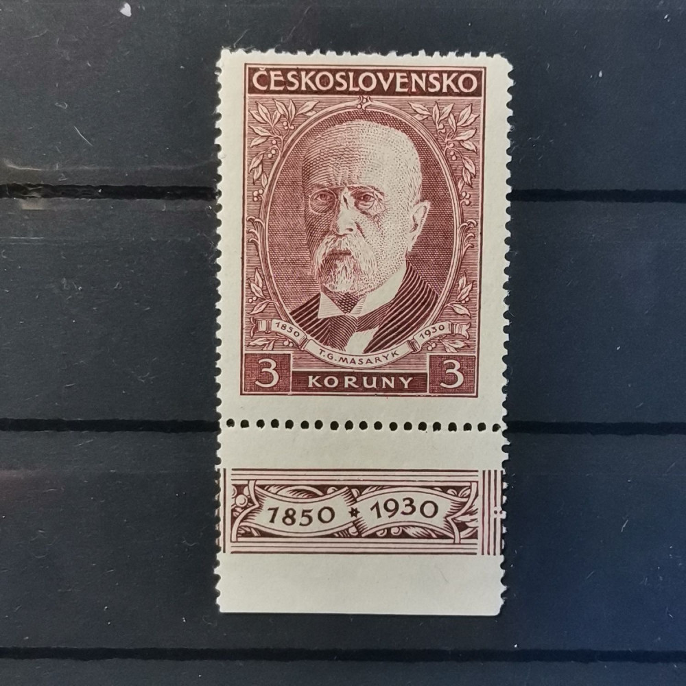 Briefmarke mit Ziefeldern Tschechoslowakie, 3 Kč, Mi.300** 