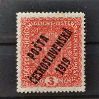 Briefmarke Tschechoslowakie PČ 1919 , 3K, Mi.56* 